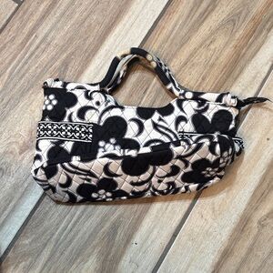 Vera Bradley Black and White Floral Shoulder Bag